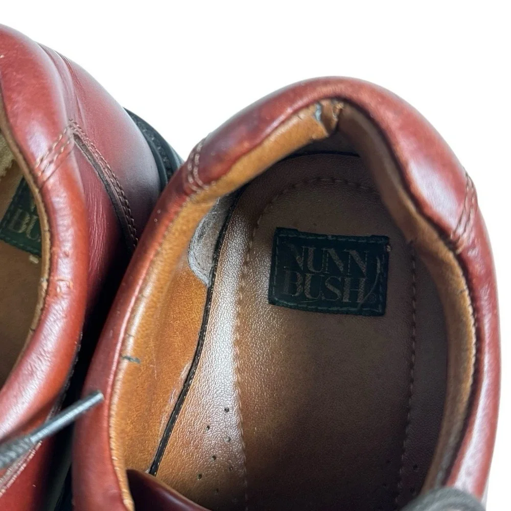 Nunn Bush Men's Brown Leather Dress Casual Oxford‎ Shoes - Size 10 Vintage SU